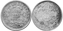 moeda Bolivia 10 centavos 1899