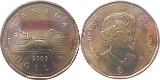 canadian pièce de monnaie Elizabeth II1 dollar 2009