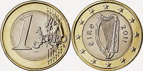 pièce Irlande 1 euro 2011