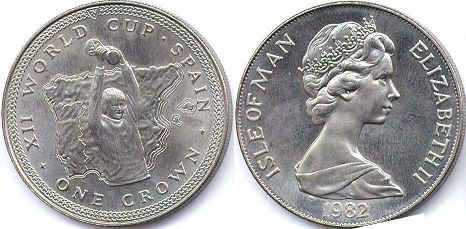 монета Остров Мэн крона 1982
