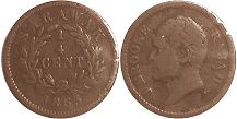монета Саравак 1/4 цента 1863 монета Саравак 1/4 цента 1863