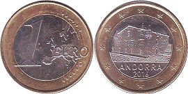 pièce Andorre 1 euro 2016