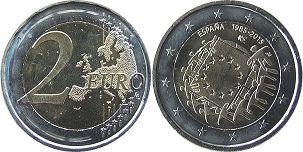 monnaie Espagne 2 euro 2015