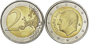 pièce Espagne 2 euro 2015