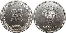 монета Израиль 25 пруто 1949 монета Израиль 25 пруто 1949