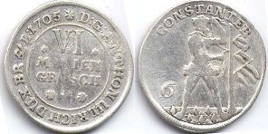 монета Брауншвейг-Вольфенбюттель 6 мариенгрошенов 1705