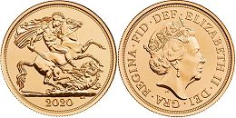 UK pièce 1 sovereign 2020