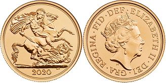 UK pièce 2 sovereigns 2020