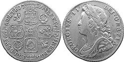 monnaie UK vieille 1 shilling 1731