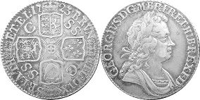 monnaie UK vieille 1 shilling 1723