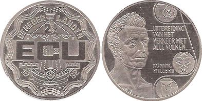 pièce Pays-Bas 2.5 ecu 1992