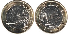 pièce Belgique 1 euro 2015