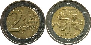 pièce Lituanie 2 euro 2015