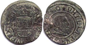 монета Испания 16 мараведи 1663