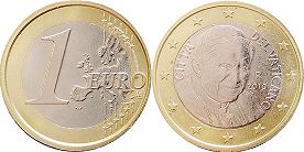 pièce Vatican 1 euro 2010