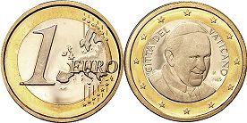 pièce Vatican 1 euro 2015