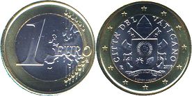 pièce Vatican 1 euro 2019