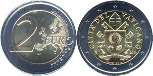 pièce Vatican 2 euro 2019