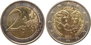 pièce Belgique 2 euro 2011