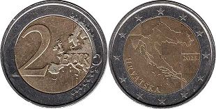 pièce de monnaie Croatie 2 euro 2023