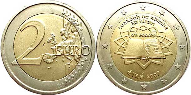 монета Ирландия 2 евро 2007 монета Ирландия 2 евро 2007