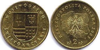 монета Польша 2 злотых 2005