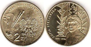 монета Польша 2 злотых 2011