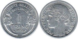 piece France 1 franc 1958