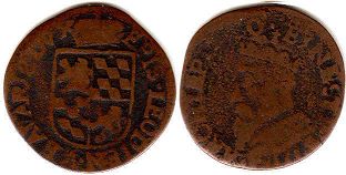 монета Льеж 1 лиард без даты (1581-1612)