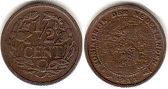 monnaie Pays-Bas 1/2 cent 1911