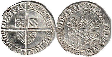 pièce de monnaie Flanders Double gros pas de date (1389)