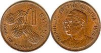 монета Гамбия 1 бутут 1974 монета Гамбия 1 бутут 1974