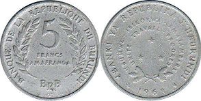 piece Burundi 5 francs