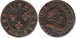 piece France double denier 1574-1589