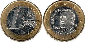 pièce Espagne 1 euro 2011