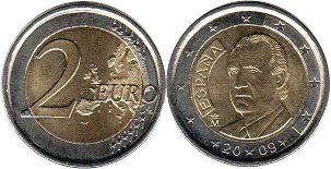 monnaie Espagne 2 euro 2009