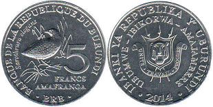 piece Burundi 5 francs