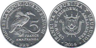 piece Burundi 5 francs