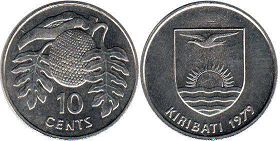 монета Кирибати 10 центов 1979 монета Кирибати 10 центов 1979