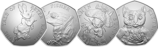 50p Beatrix Potter 2017 series