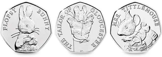 50p Beatrix Potter 2018 series