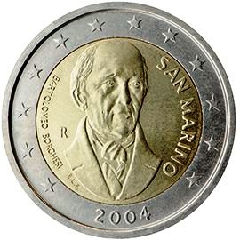 монета 2 евро 2004 sm монета 2 евро 2004 sm