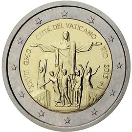 монета 2 евро 2013 Vatican_Rio монета 2 евро 2013 Vatican_Rio