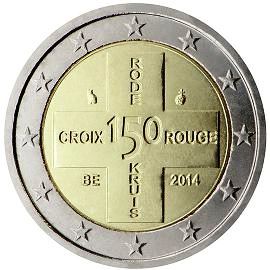 coin 2 euro 2014 Belgium_Cross coin 2 euro 2014 Belgium_Cross