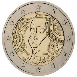 moneta 2 euro 2015 Francia_Liberte moneta 2 euro 2015 Francia_Liberte