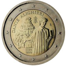 moneta 2 euro 2015 Italia_Alighieri moneta 2 euro 2015 Italia_Alighieri