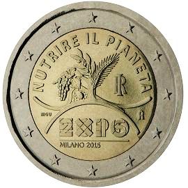 moneta 2 euro 2015 Italia_expo moneta 2 euro 2015 Italia_expo