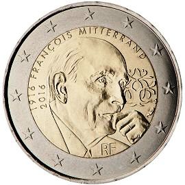 moneta 2 euro 2016 france_mitterand moneta 2 euro 2016 france_mitterand
