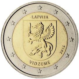 moneta 2 euro 2016 latvia_vidzeme moneta 2 euro 2016 latvia_vidzeme