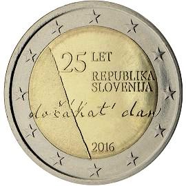 moneta 2 euro 2016 slovenia_independence moneta 2 euro 2016 slovenia_independence